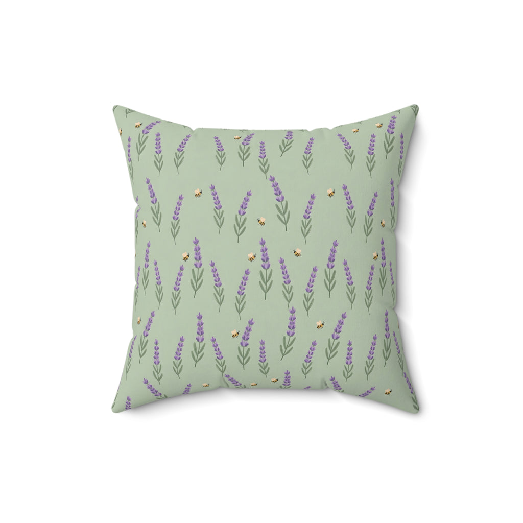 Lavender Sprigs Pattern Throw Pillow – Style 2