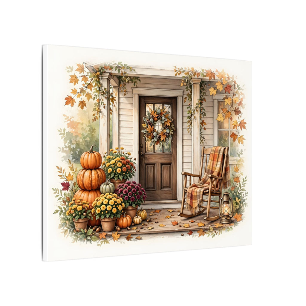 Cozy Fall Front Porch Canvas Wall Art