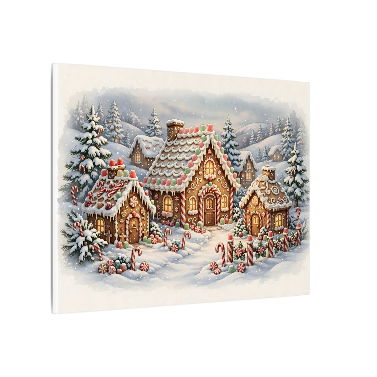 Gingerbread Village Canvas Wall Art