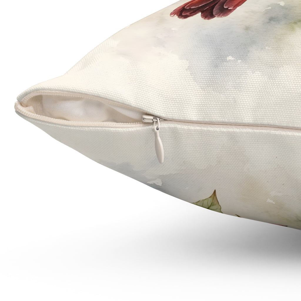 Cardinal on a Spring Branch Throw Pillow – Style 2