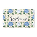 Hydrangea Blue Floral Pattern Welcome Doormat