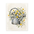 Daisies in a Watering Can Canvas Wall Art
