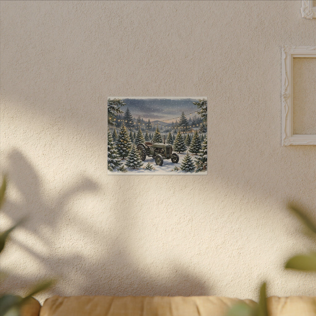 Christmas Tree Farm at Dusk Canvas Wall Art – Style 2