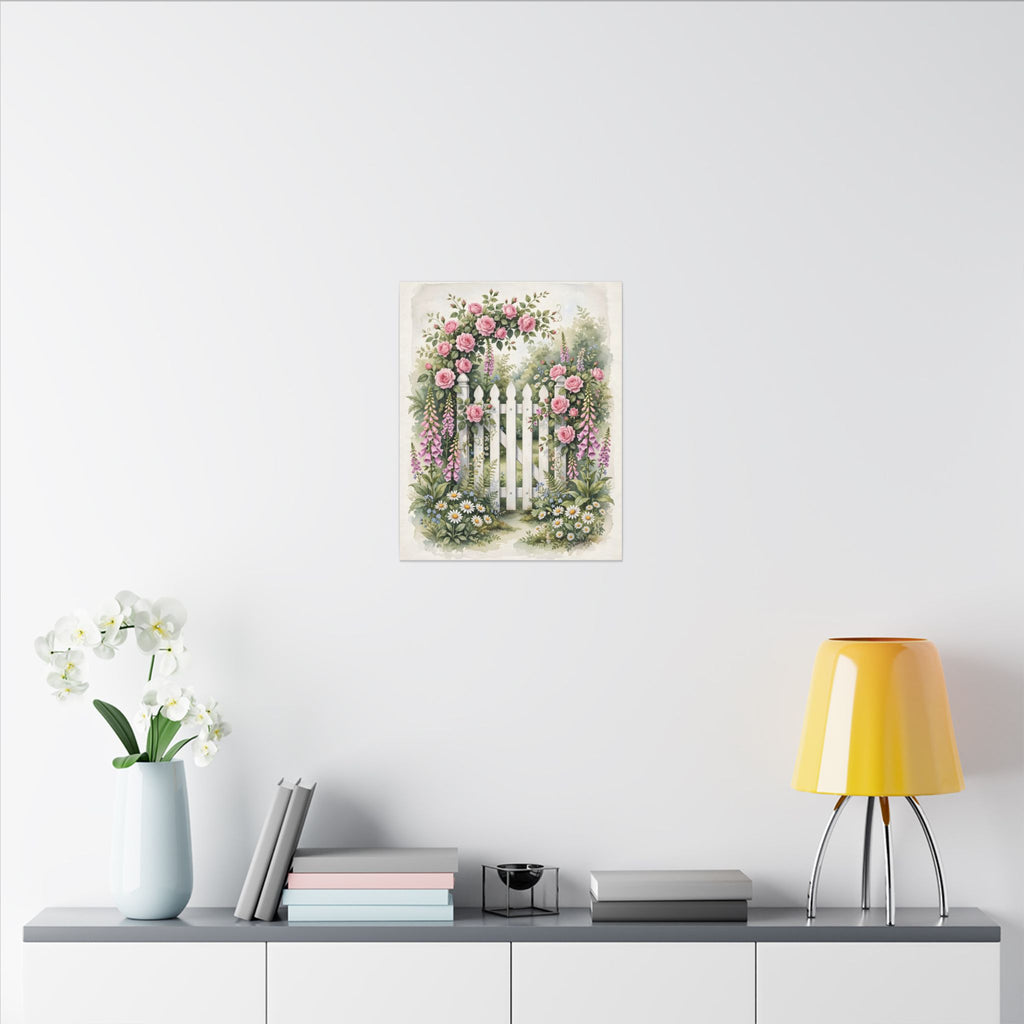 Cottage Garden Gate Canvas Wall Art – Style 2
