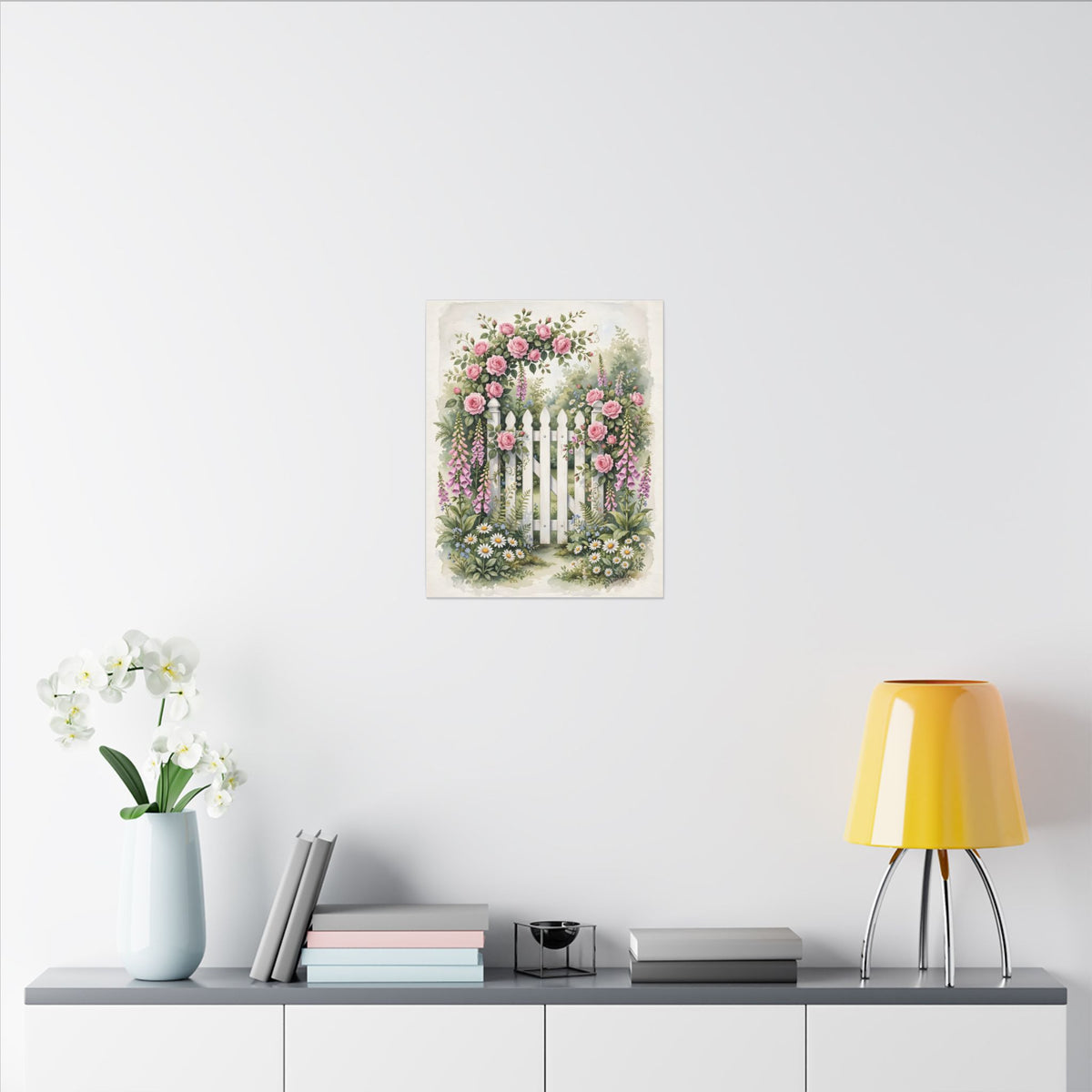 Cottage Garden Gate Canvas Wall Art – Style 2