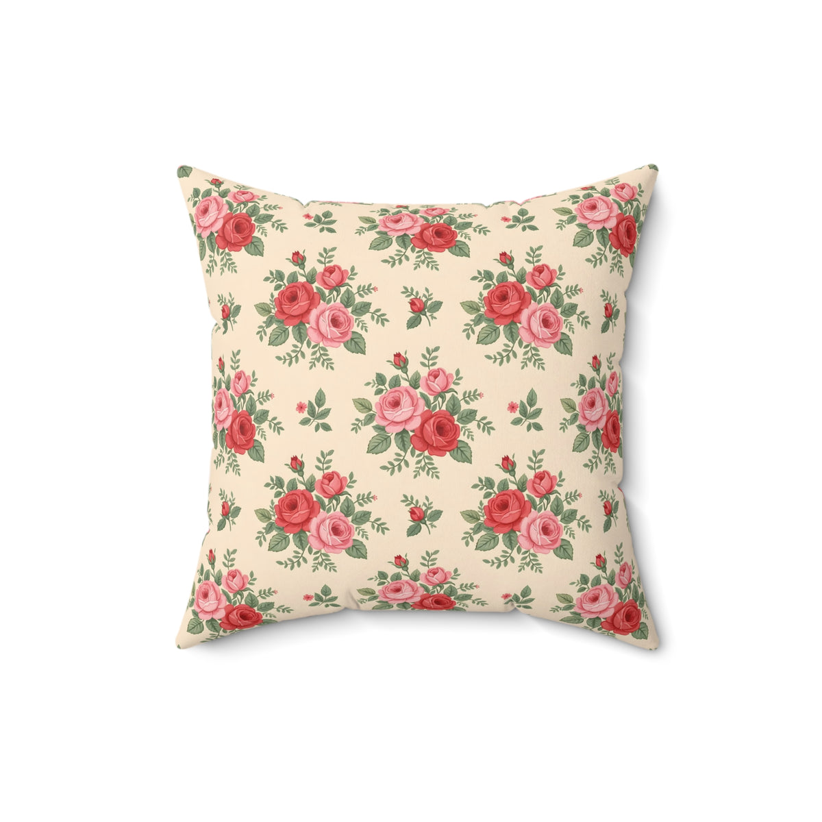 English Rose Chintz Pattern Throw Pillow – Style 2