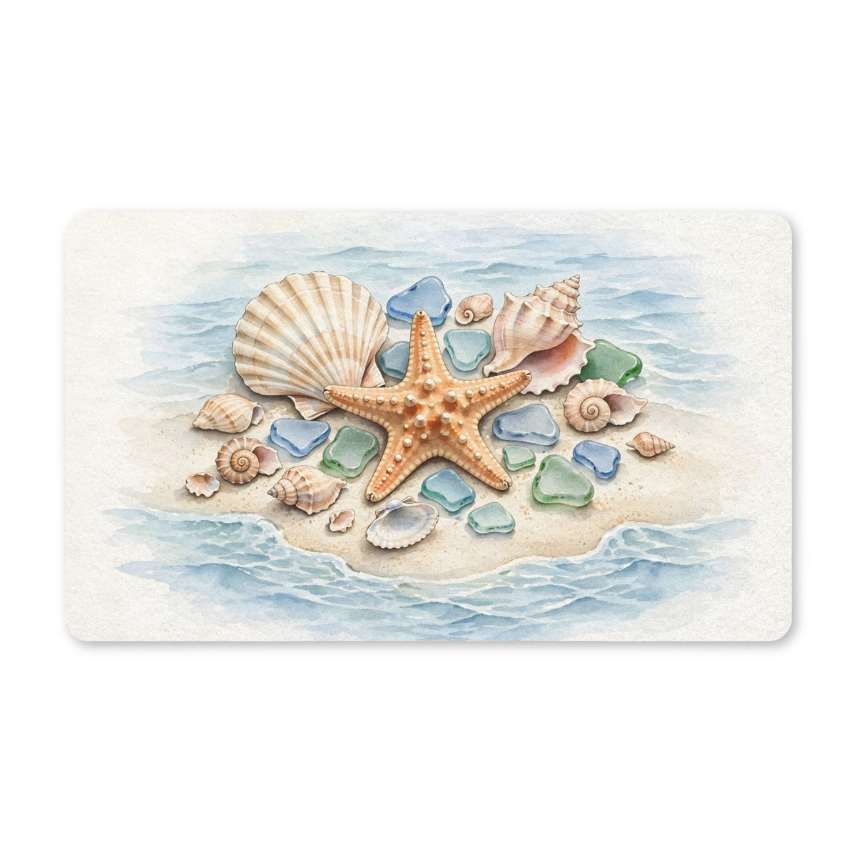 Seashells and Starfish Doormat