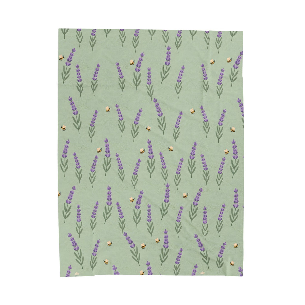 Lavender Sprigs Pattern Velveteen Plush Blanket – Style 2