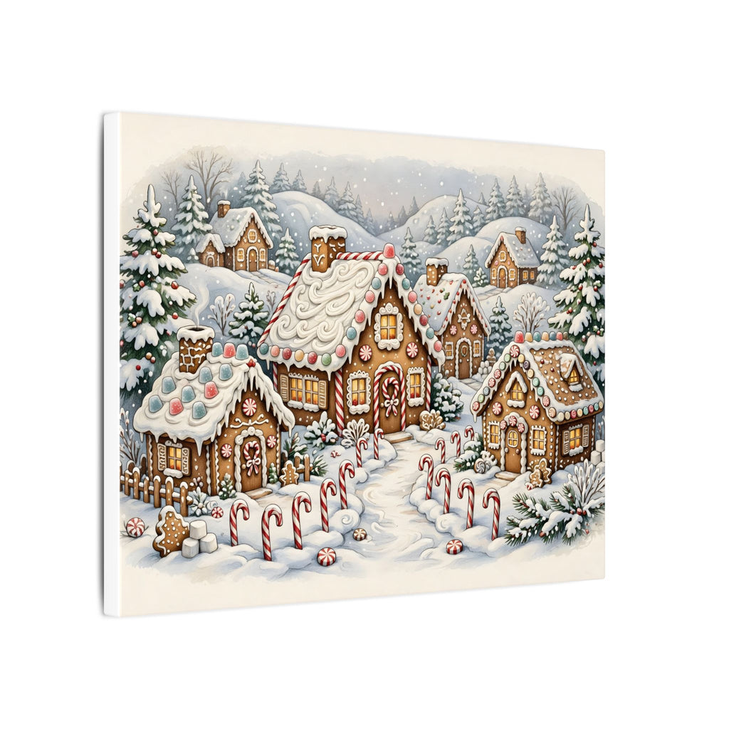 Gingerbread Village Canvas Wall Art – Style 2