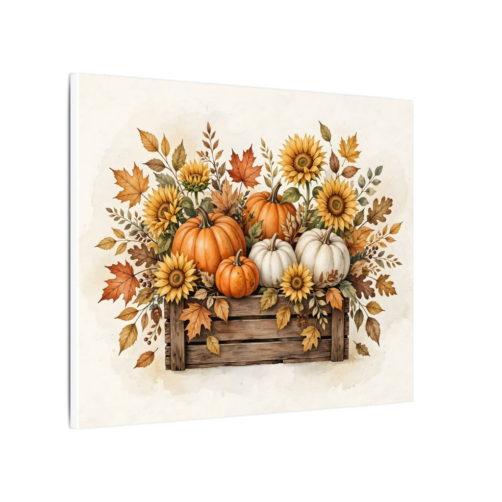 Pumpkins and Sunflowers Harvest Canvas Wall Art