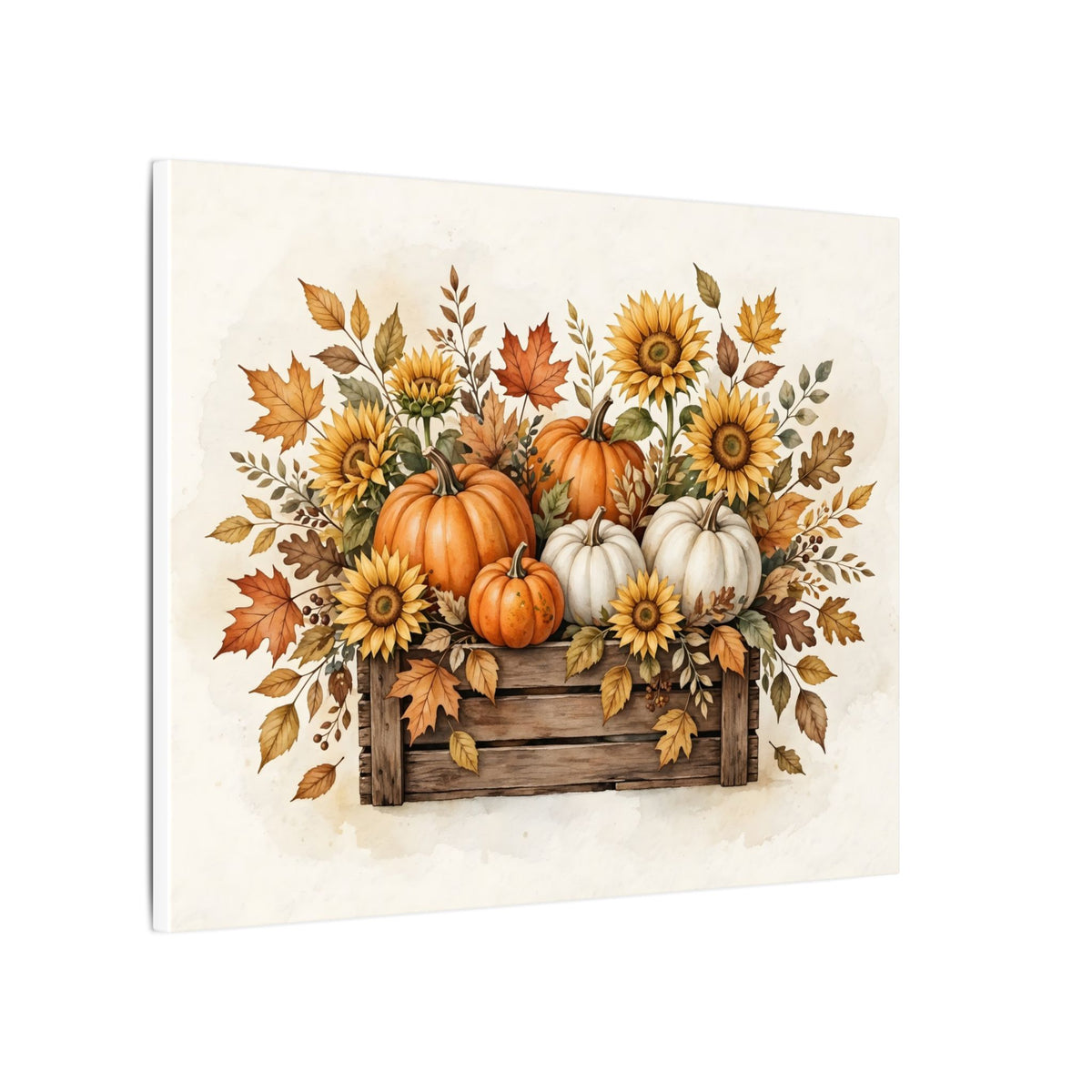 Pumpkins and Sunflowers Harvest Canvas Wall Art
