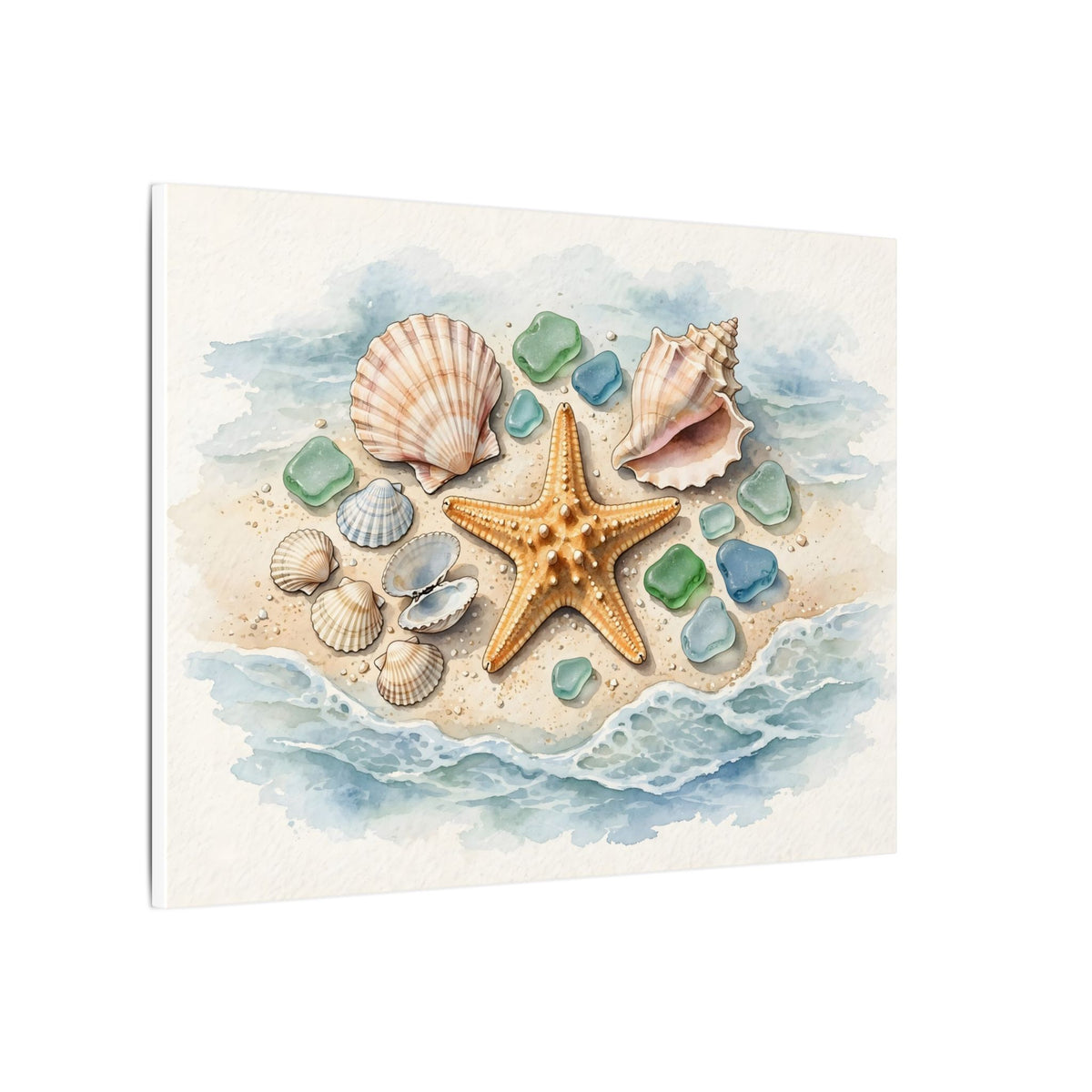 Seashells and Starfish Canvas Wall Art – Style 2