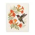 Hummingbird and Trumpet Flowers Canvas Wall Art – Style 2