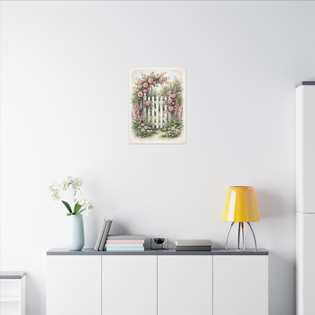 Cottage Garden Gate Canvas Wall Art – Style 2