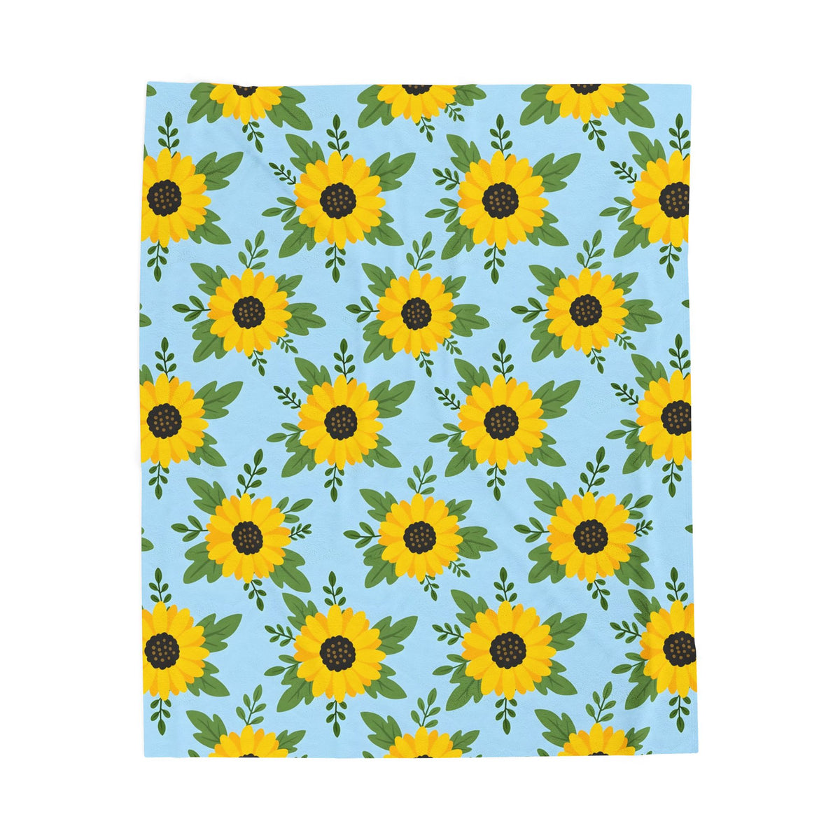 Sunflower Pattern Velveteen Plush Blanket – Style 2