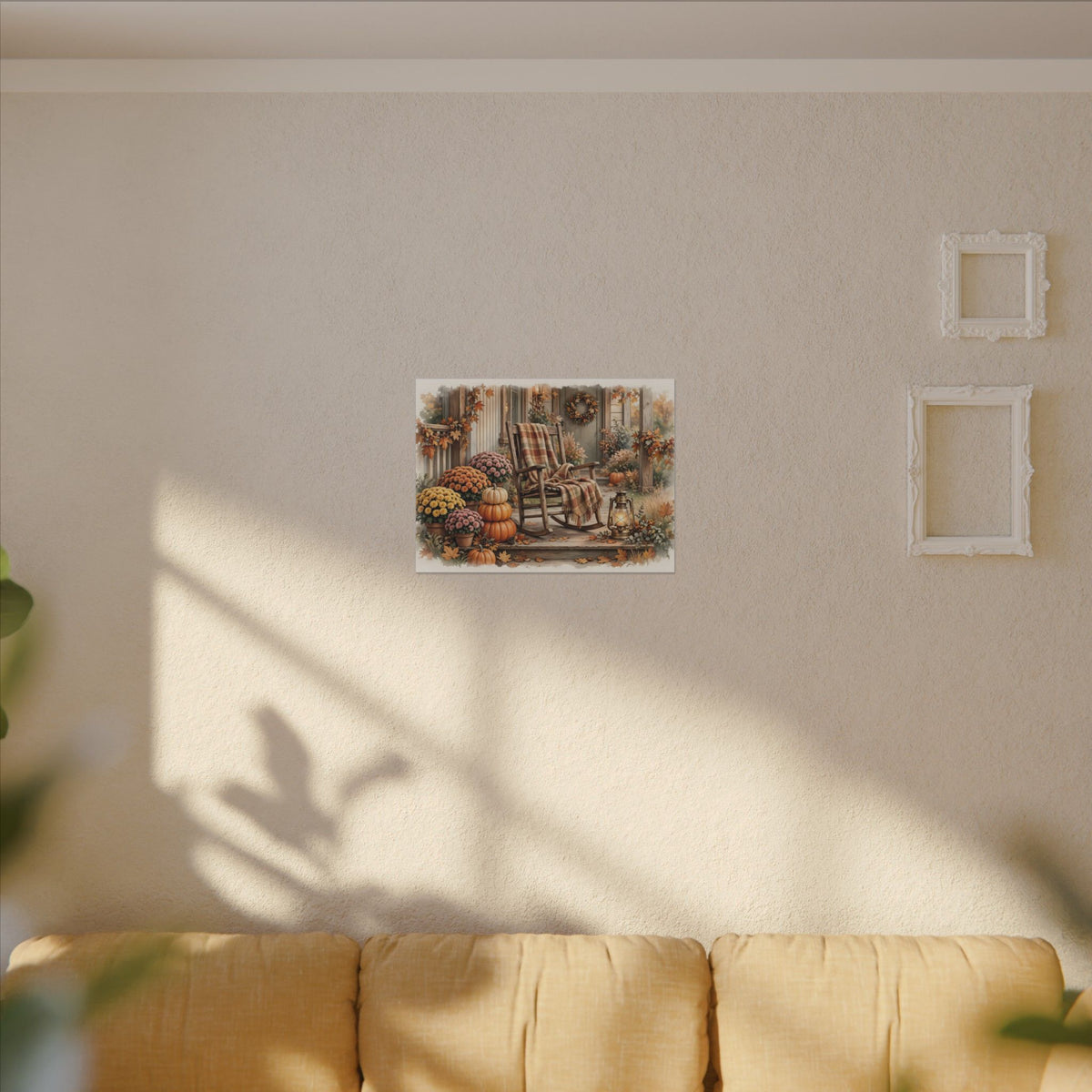 Cozy Fall Front Porch Canvas Wall Art – Style 2