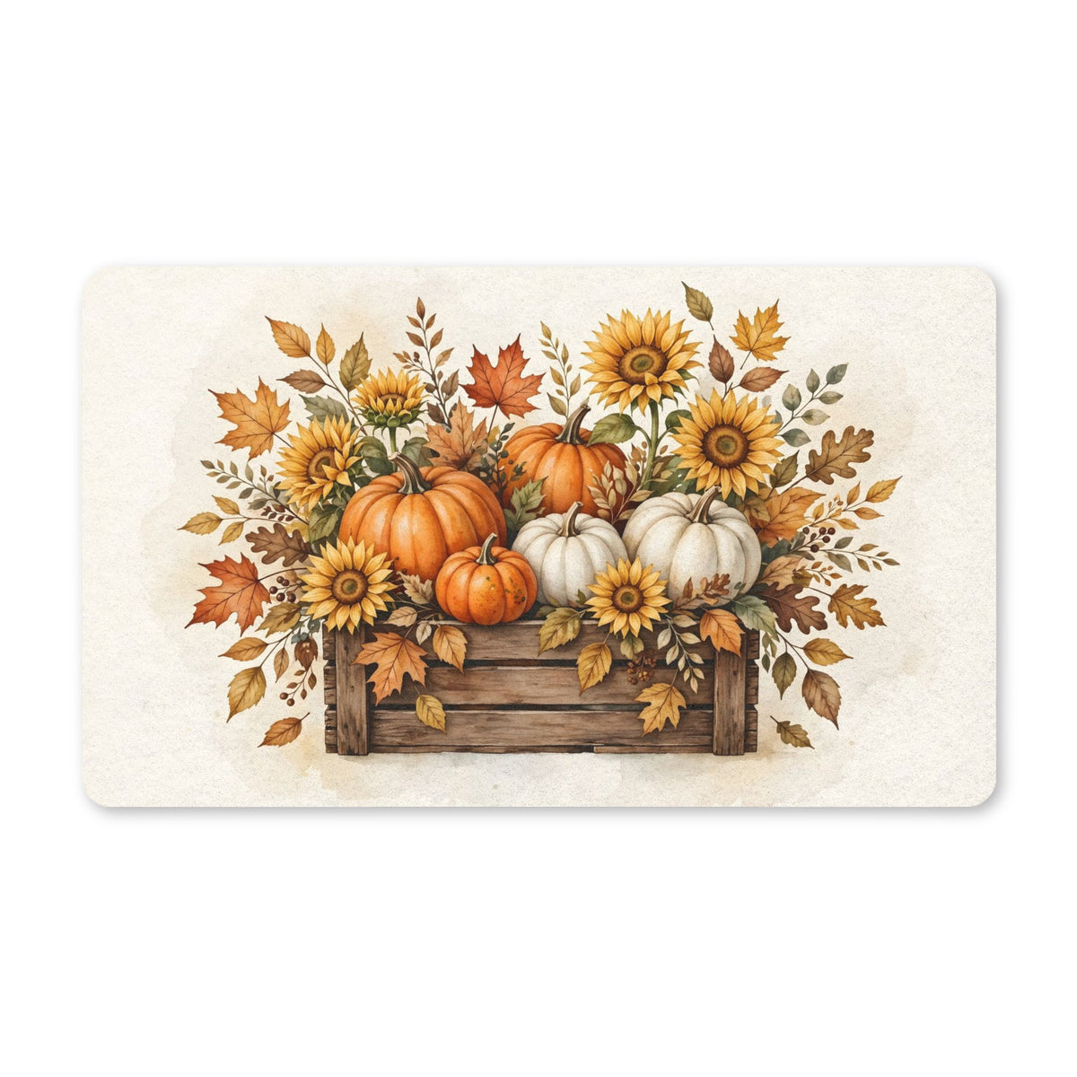 Pumpkins and Sunflowers Harvest Doormat