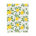 Farmhouse Lemon Pattern Velveteen Plush Blanket