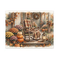 Cozy Fall Front Porch Canvas Wall Art – Style 2