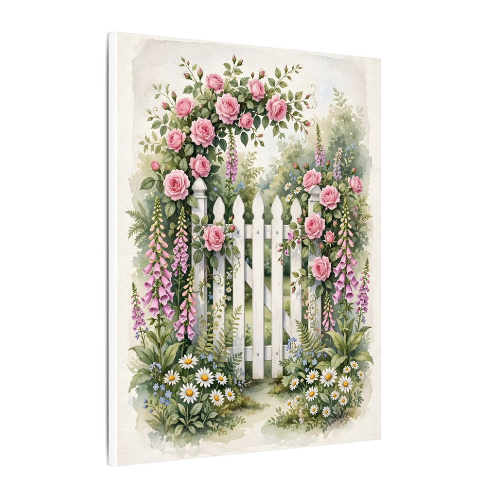 Cottage Garden Gate Canvas Wall Art – Style 2
