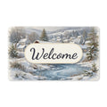 Snowy Covered Bridge Welcome Doormat