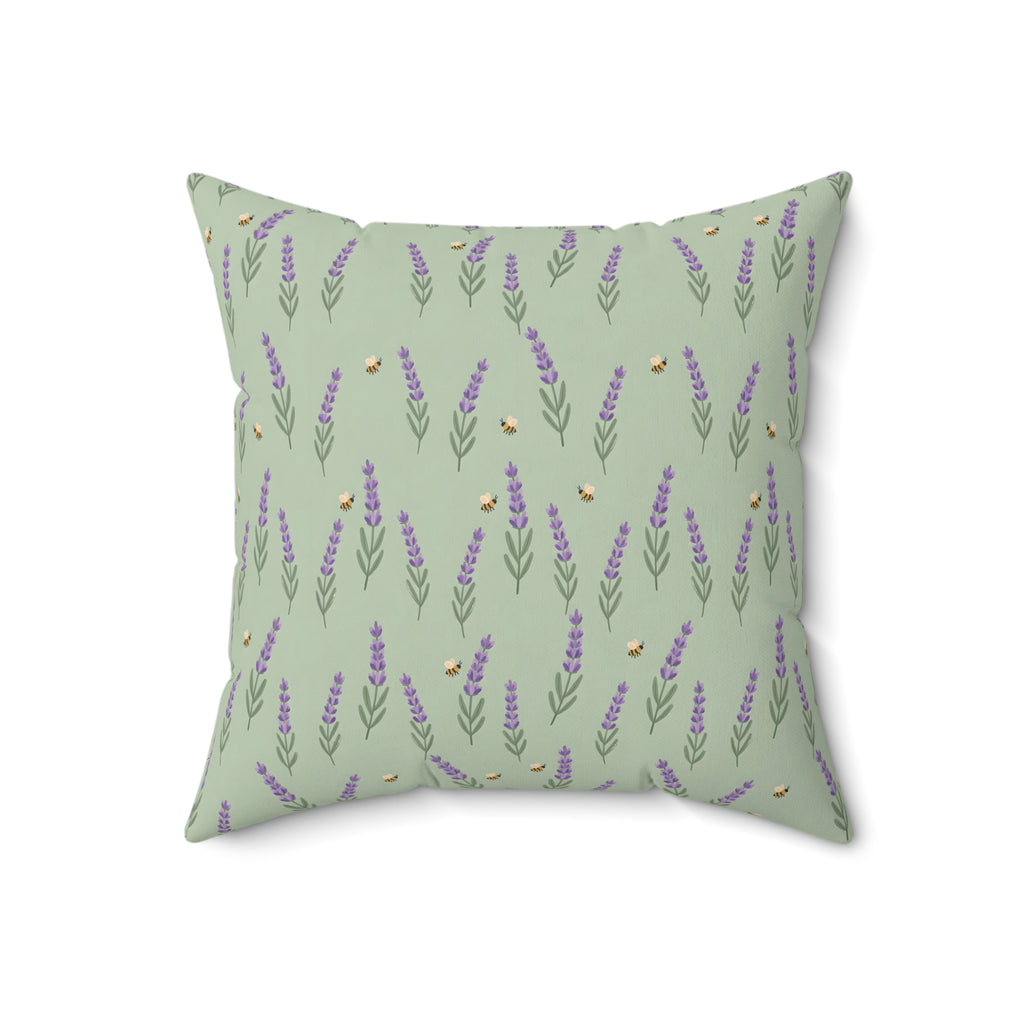Lavender Sprigs Pattern Throw Pillow – Style 2