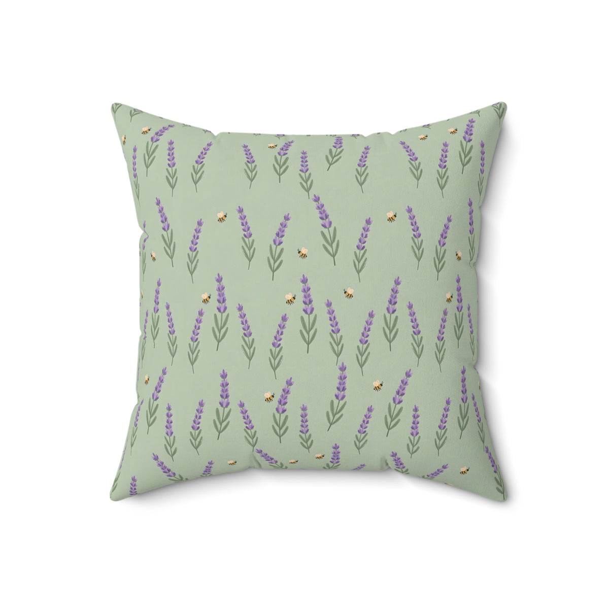 Lavender Sprigs Pattern Throw Pillow – Style 2