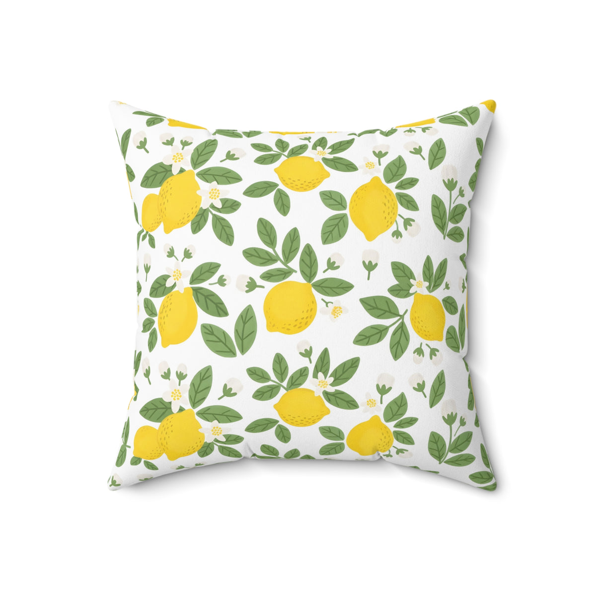 Farmhouse Lemon Pattern Throw Pillow