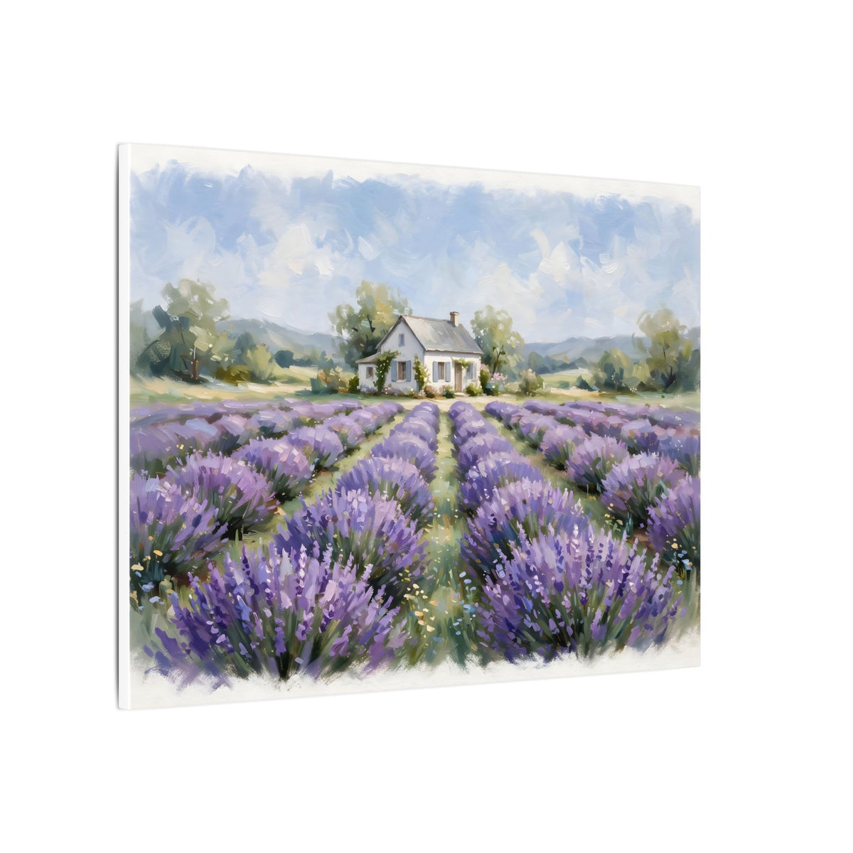 Lavender Field Farmhouse Canvas Wall Art