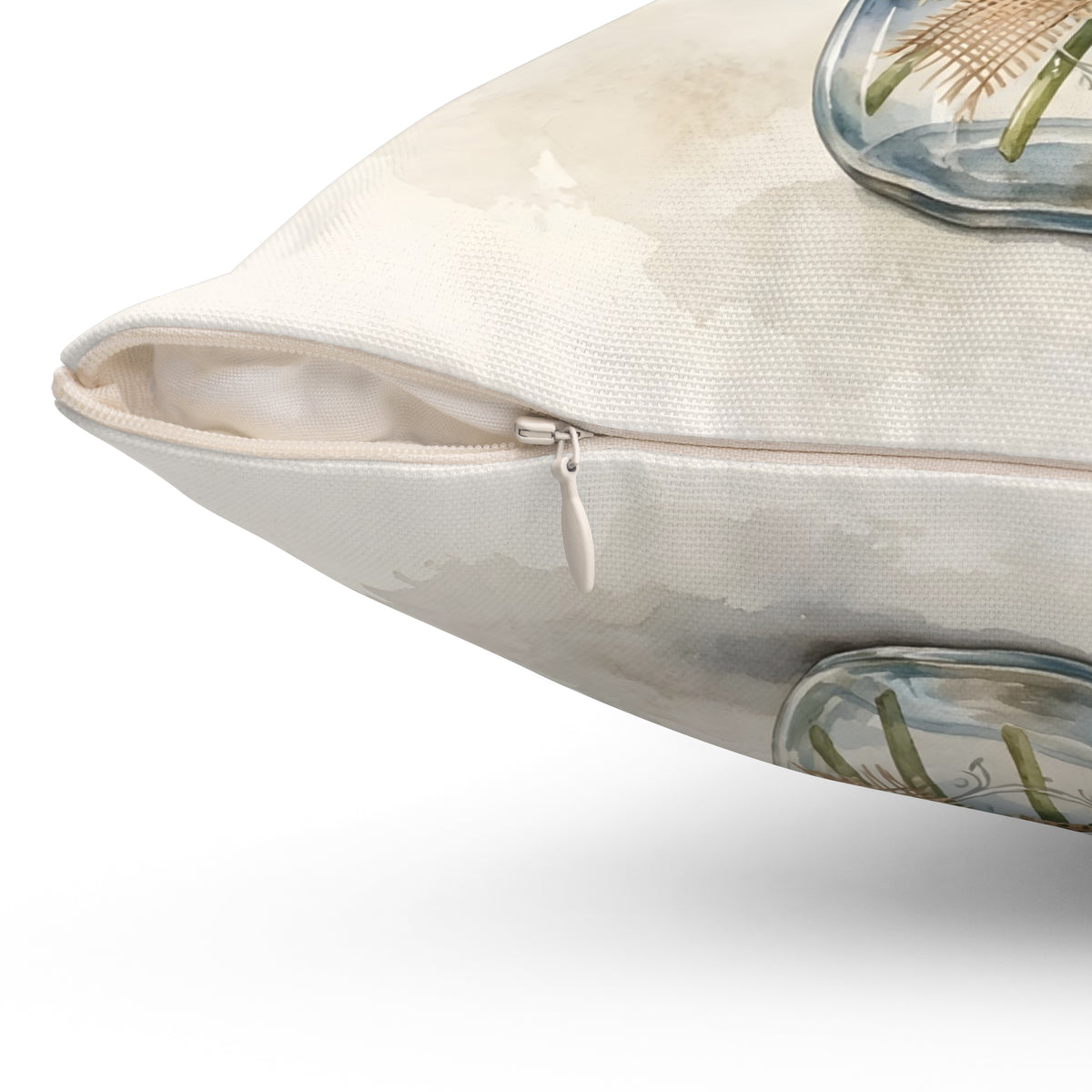 Blue Hydrangeas in a Mason Jar Throw Pillow – Style 2