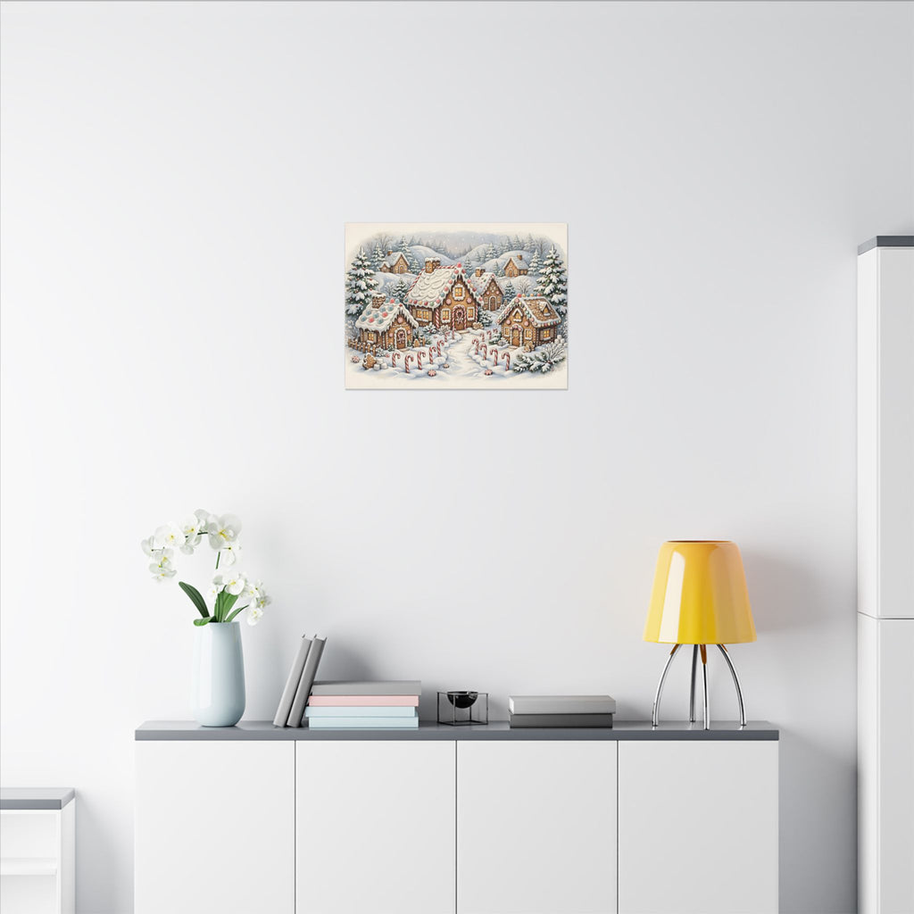 Gingerbread Village Canvas Wall Art – Style 2