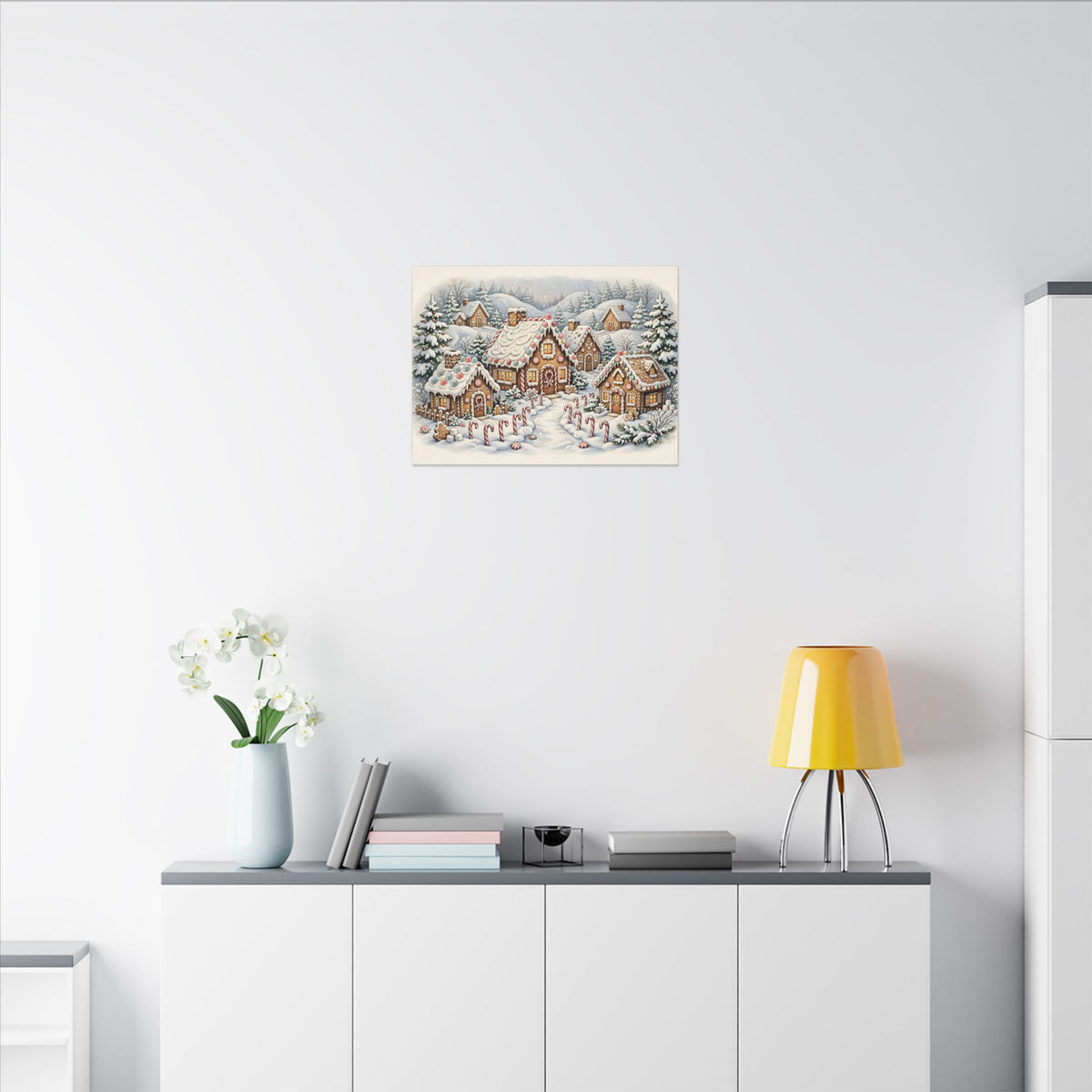 Gingerbread Village Canvas Wall Art – Style 2