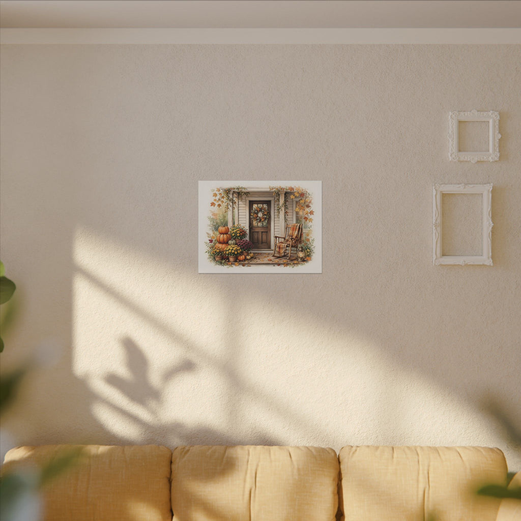 Cozy Fall Front Porch Canvas Wall Art