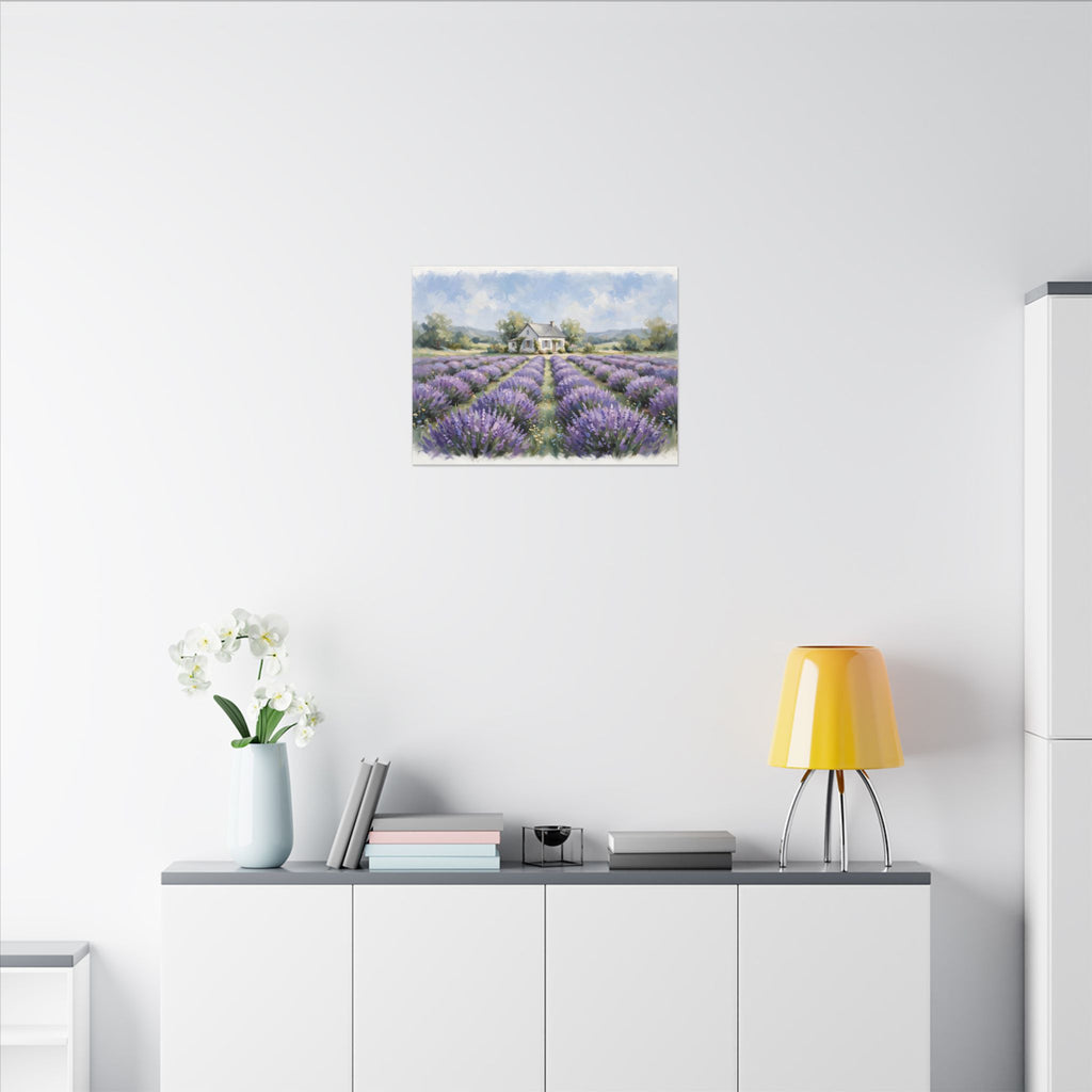Lavender Field Farmhouse Canvas Wall Art