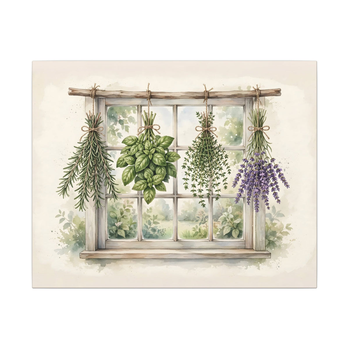 Farmhouse Kitchen Herbs Canvas Wall Art