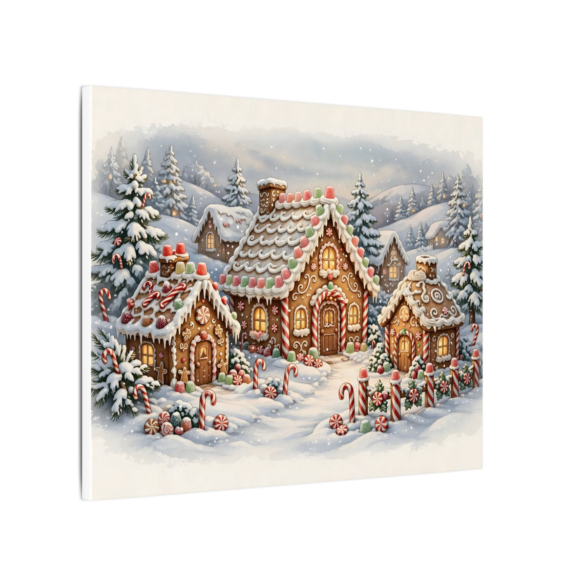 Gingerbread Village Canvas Wall Art
