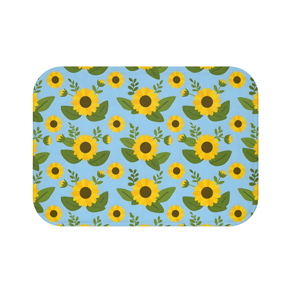 Sunflower Pattern Bath Mat