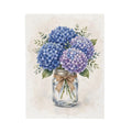 Blue Hydrangeas in a Mason Jar Velveteen Plush Blanket – Style 2