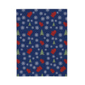 Snowflakes and Mittens Pattern Velveteen Plush Blanket