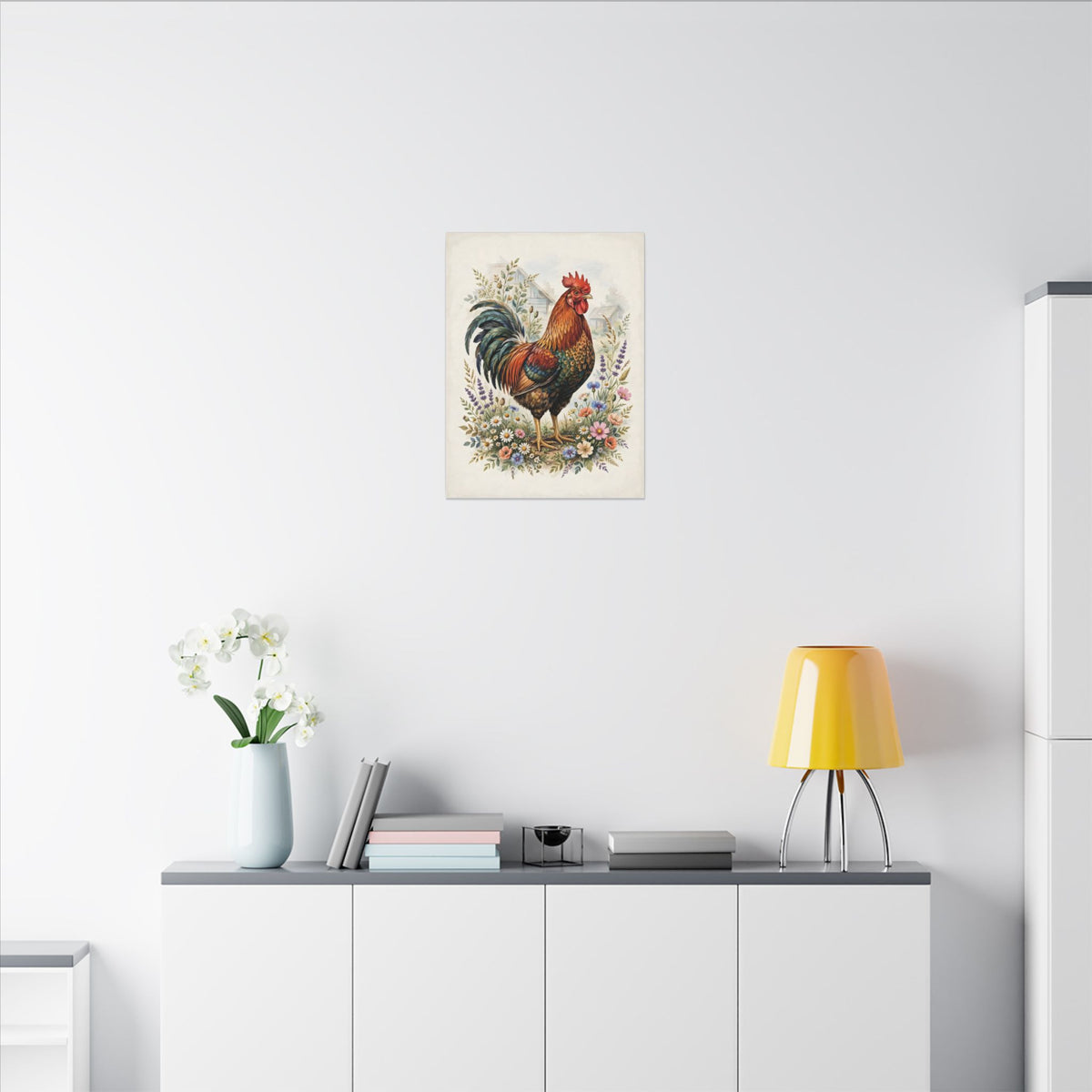 Proud Farmhouse Rooster Canvas Wall Art
