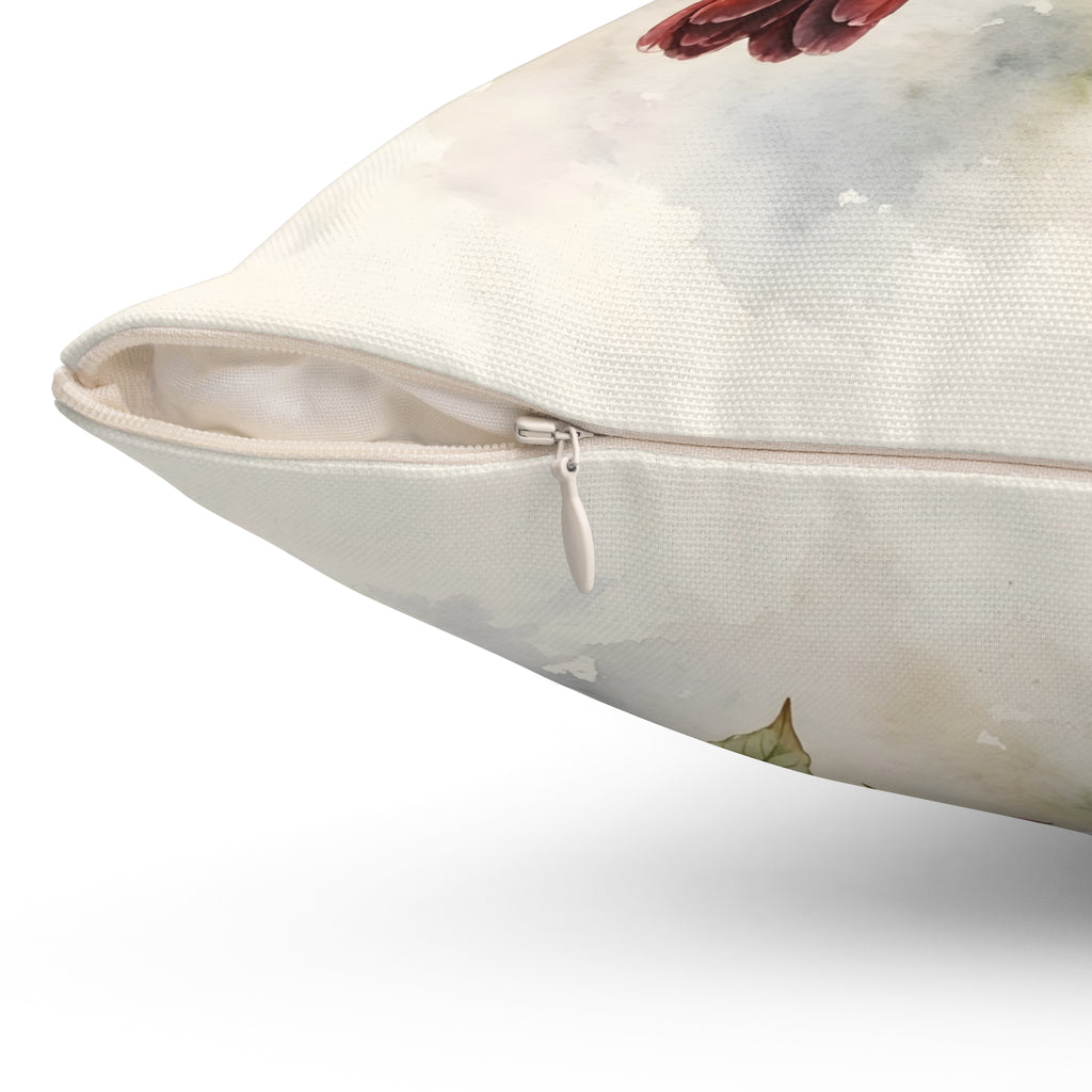 Cardinal on a Spring Branch Throw Pillow – Style 2
