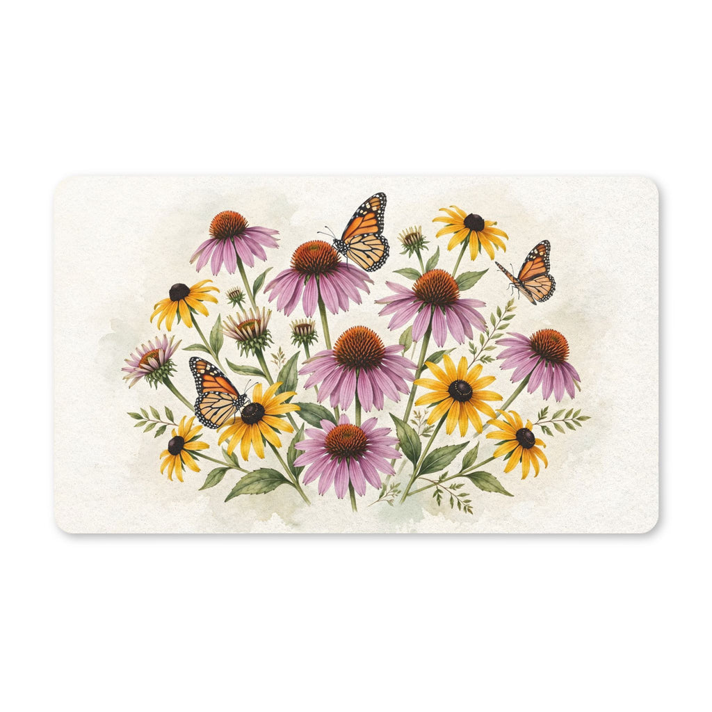 Monarch Butterflies and Wildflowers Doormat – Style 2