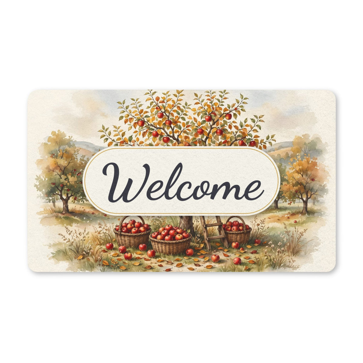 Apple Orchard in Autumn Welcome Doormat