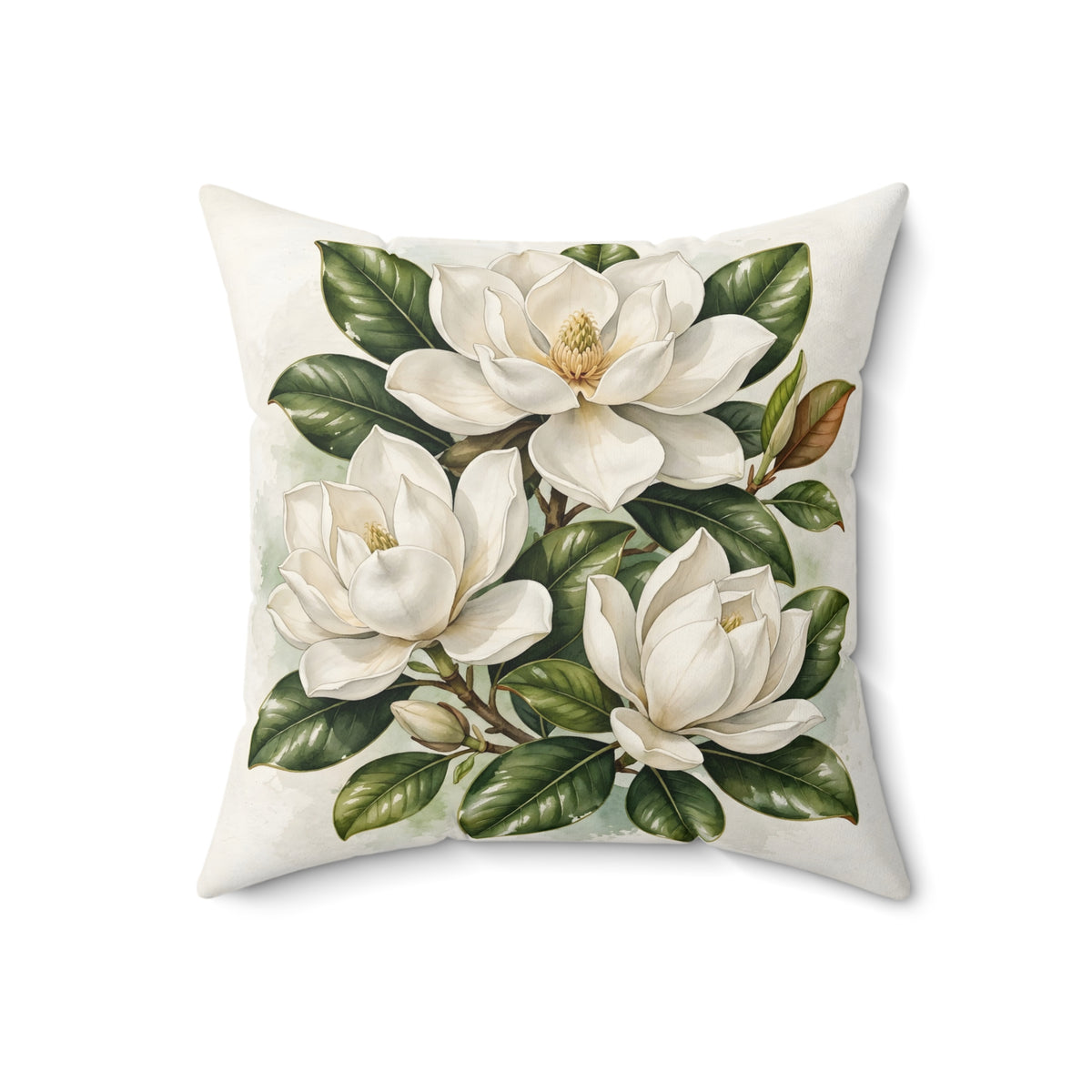 Magnolia Blossoms Throw Pillow