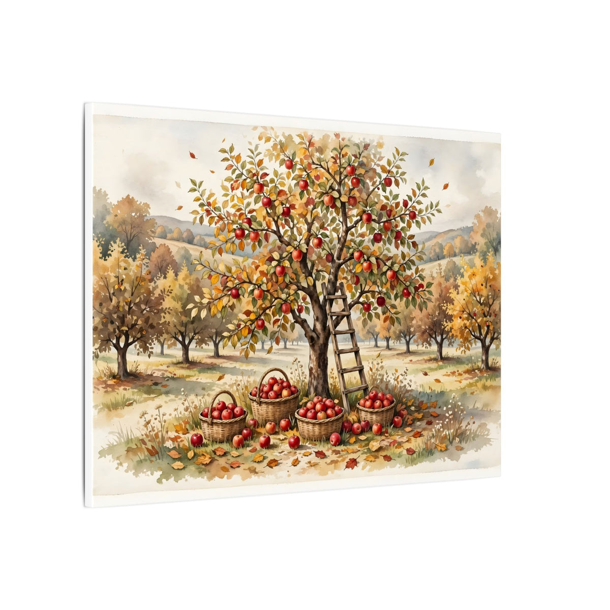 Apple Orchard in Autumn Canvas Wall Art – Style 2