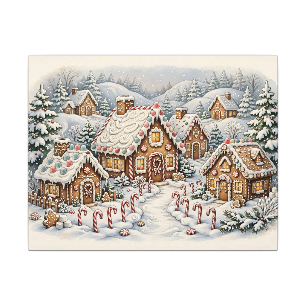 Gingerbread Village Canvas Wall Art – Style 2
