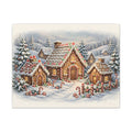 Gingerbread Village Canvas Wall Art