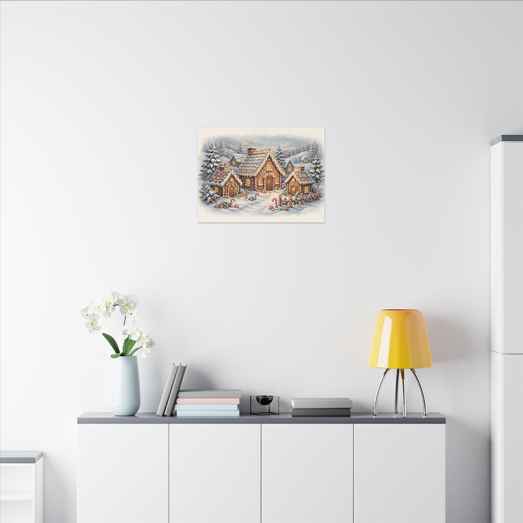 Gingerbread Village Canvas Wall Art