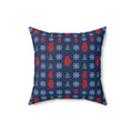 Snowflakes and Mittens Pattern Throw Pillow – Style 2