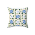 Hydrangea Blue Floral Pattern Throw Pillow